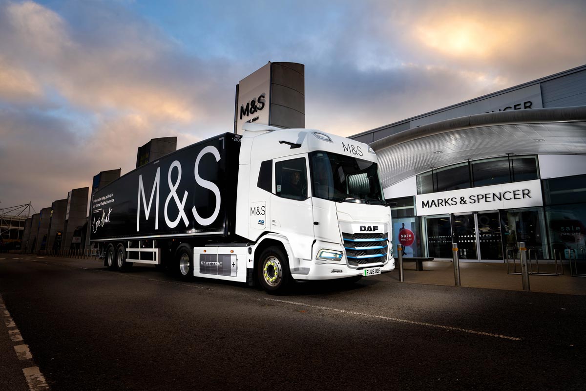 M&S to roll-out ten new DAF XD Electric trucks