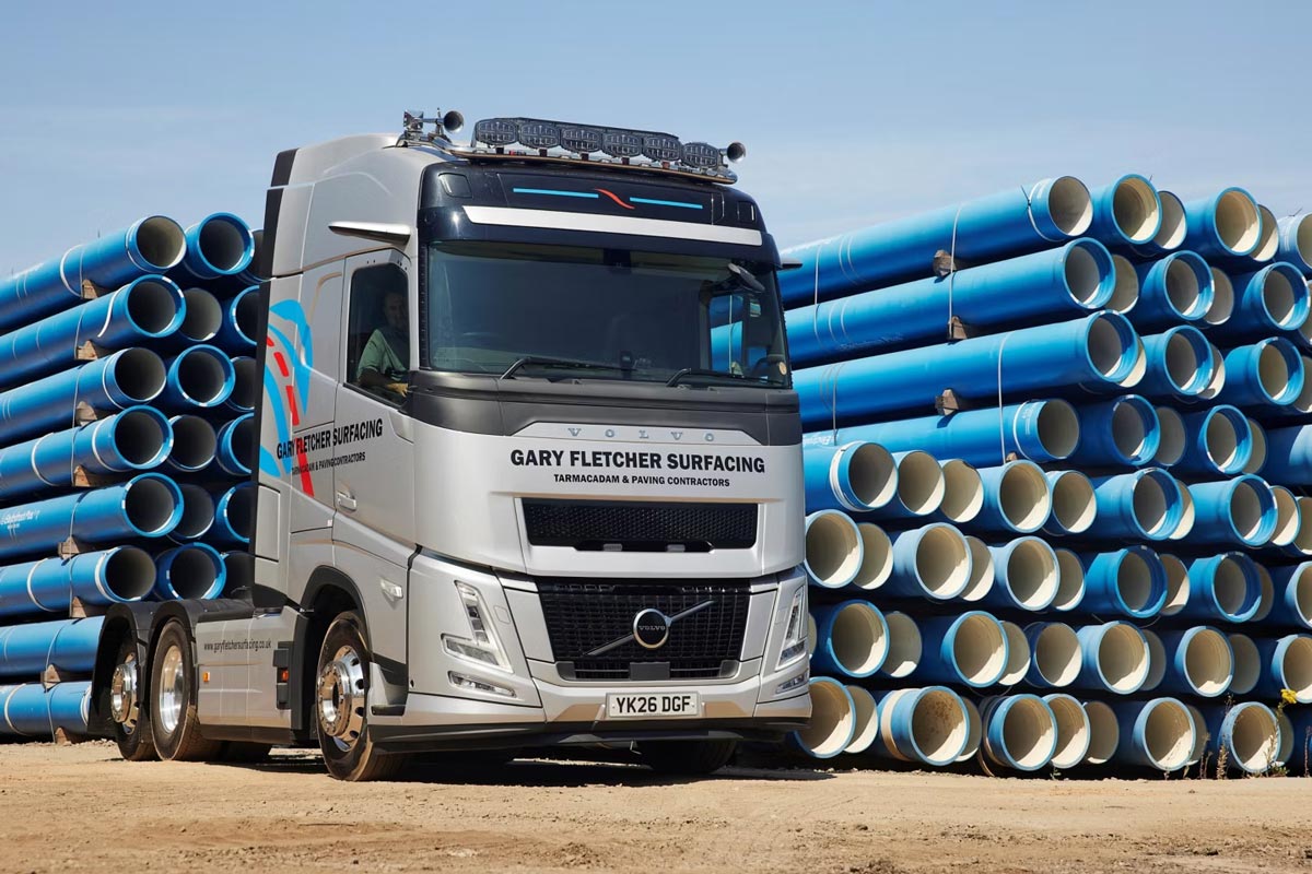Gary Fletcher Surfacing returns to Volvo Trucks for special anniversary FH Aero